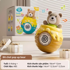 Lật Đật Hình Gấu Phát Nhạc Cho Bé Tập Bò Goodway Pop-up Bear- Màu Vàng 3m+
