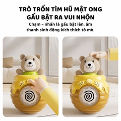 Lật Đật Hình Gấu Phát Nhạc Cho Bé Tập Bò Goodway Pop-up Bear- Màu Xanh 3m+