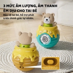 Lật Đật Hình Gấu Phát Nhạc Cho Bé Tập Bò Goodway Pop-up Bear- Màu Xanh 3m+