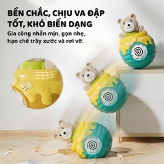 Lật Đật Hình Gấu Phát Nhạc Cho Bé Tập Bò Goodway Pop-up Bear- Màu Vàng 3m+