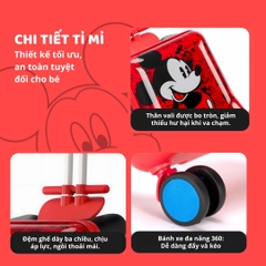 Vali Cao Cấp Cho Bé Kèm Xe Kéo Đa Năng Chính Hãng Mesuca Disney Mickey 20 Inches