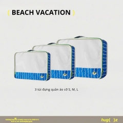 Combo 3 Túi Đựng Đồ Du Lịch Gấp Gọn Hugz- Beach Vacation