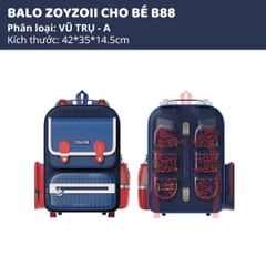 Balo Chống Gù Cho Bé Tiểu Học Zoyzoii Air Elastic Backpack B88-A Màu Xanh