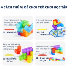 Đồ Chơi Khối Nam Châm Từ Tính Cho Bé Mideer Magnetic Cube Building Blocks 3+