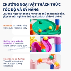 Đồ Chơi Lắp Ráp Đường Bóng Lăn Mideer Track Ball Blocks Crossing The Maze 3+
