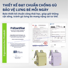 Balo Chống Gù Cho Bé Mideer 3D Waist Relief Backpack- Green