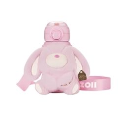 Bình Nước Giữ Nhiệt Cho Bé Zoyzoii Animal Series Thermos Cup E20- Thỏ Hồng