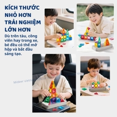 Đồ Chơi Xếp Hình Nam Châm Mini Mideer Colorful Magnetic Tiles 42 Chi Tiết 3+