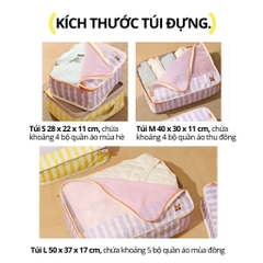 Combo 3 Túi Đựng Đồ Du Lịch Gấp Gọn Hugz- Beach Vacation