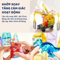 Đồ Chơi Xếp Hình Nam Châm Công Trường Mideer Colorful Magnetic Tiles 33 Chi Tiết 3+
