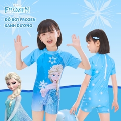 Đồ bơi Cho Bé Gái Size 12 Chính Hãng Mesuca Disney Frozen- Elsa Xanh