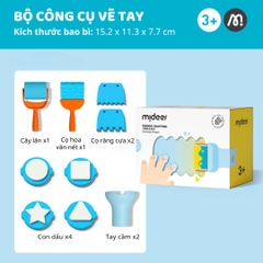 Bộ Dụng Cụ Vẽ Màu Nước Cho Bé Mideer Finger Painting Tools Set 3+