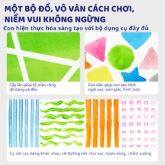 Bộ Dụng Cụ Vẽ Màu Nước Cho Bé Mideer Finger Painting Tools Set 3+