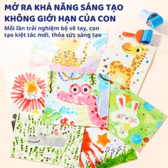 Bộ Dụng Cụ Vẽ Màu Nước Cho Bé Mideer Finger Painting Tools Set 3+
