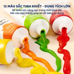 Màu Vẽ Tay Kèm Dụng Cụ 48 Chi Tiết Mideer Finger Paint Set 3+