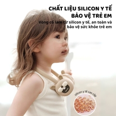 Quạt Đeo Cổ Cho Bé Zoyzoii Series Portable Neck Fan F8- Nơ Hồng