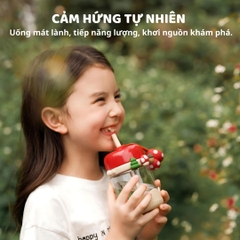 Bình Nước Tritan Cao Cấp Cho Bé Zoyzoii Nature Paradise Cup E6- Green