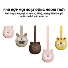 Quạt Đeo Cổ Cho Bé Zoyzoii Series Portable Neck Fan F8- Bò Sữa