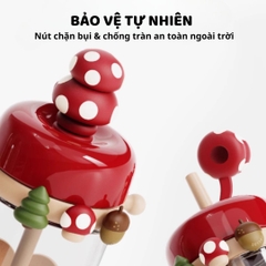 Bình Nước Tritan Cao Cấp Cho Bé Zoyzoii Nature Paradise Cup E6- Red
