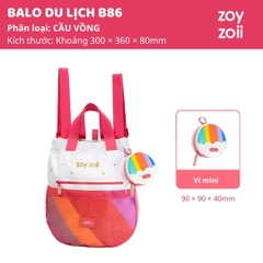 Balo Du Lịch Cho Bé Zoyzoii Outdoor Backpack B86- Rainbow