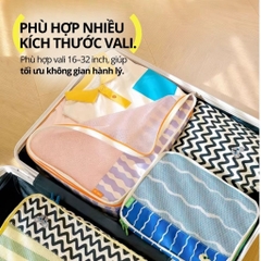 Combo 7 Túi Đựng Đồ Du Lịch Gấp Gọn Hugz- Beach Vacation