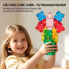 Đồ Chơi Gạch Xếp Hình Nam Châm Cho Bé Mideer Wonder Kingdom Magnetic Tiles 3+