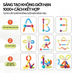Đồ Chơi Xếp Hình Nam Châm Mideer Rainbow Magnetic Building Sticks 26 Chi Tiết 3+