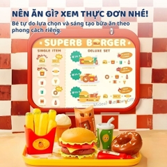 Đồ Chơi Nhập Vai Nấu Ăn Cho Bé Mideer Play Burger Combo 3+
