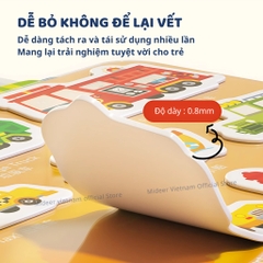Đồ Chơi Sticker Dán Dùng Nhiều Lần Mideer Reusable Jelly Sticker Set- The Bustling Traffic 3+