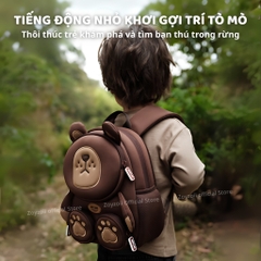 Balo Cho Bé Mầm Non Zoyzoii Forest Animal Backpack B38- Thỏ Xám