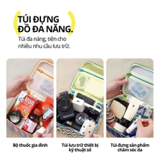 Túi Đựng Đồ Du Lịch Hugz Toiletry Bag Mint Mambo Size M- 23cm*18cm*10cm