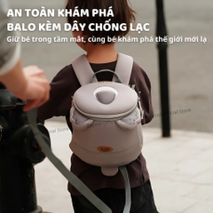 Balo Cho Bé Mầm Non Zoyzoii Animals Shaped Toddler Backpack B28- Thỏ Xám