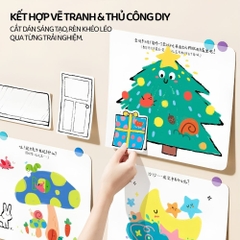 Tranh Tô Sáng Tạo Cho Bé Mideer Imagine & Create Sketchbook – Little World 3+