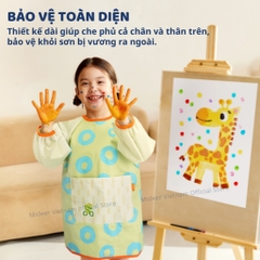 Áo Vẽ Tranh Chống Bẩn Mideer Waterproof Art Smock- Hyacinth Purple 3+