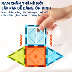 Đồ Chơi Xếp Hình Nam Châm Công Trường Mideer Colorful Magnetic Tiles 33 Chi Tiết 3+