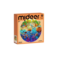 Đồ Chơi Ghép Hình Khu Rừng 150 Mảnh Mideer Round Puzzle 5+