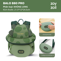 Balo Cho Bé Mầm Non Zoyzoii Discovery Series Hat Bag B80- Khủng Long