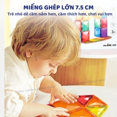 Đồ Chơi Xếp Hình Nam Châm Cho Bé Mideer Colorful Magnetic Tiles 40 Chi Tiết 3+