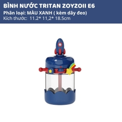 Bình Nước Tritan Cao Cấp Cho Bé Zoyzoii Nature Paradise Cup E6- Blue