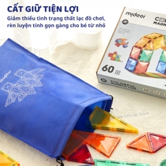 Đồ Chơi Xếp Hình Nam Châm Cho Bé Mideer Colorful Magnetic Tiles 100 Chi Tiết 3+