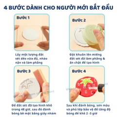 Đất Sét Tạo Hình Tự Khô Cho Bé Mideer Modeling Clay Set 8+