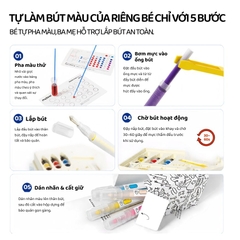 Bộ Tự Làm Bút Màu DIY Cho Bé Mideer Mix & Make Marker 3+