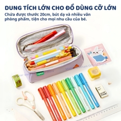 Hộp Đựng Bút Cho Bé Mideer Artist Reversible Twins Pen Pouch- Purple 6+