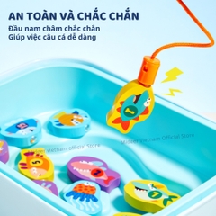 Đồ Chơi Câu Cá Nam Châm Bằng Gỗ Cho Bé Mideer Magnetic Fishing Toy 3+
