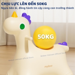 Thú Nhún Bơm Hơi Cho Bé Màu Trắng Mideer Joy Bounce Jumper Pony 18m+