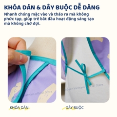 Áo Vẽ Tranh Chống Bẩn Mideer Waterproof Art Smock- Lime Green 3+