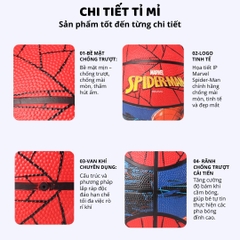 Bóng Rổ Trẻ Em Size 7 Mesuca Marvel- Spider Man 3+