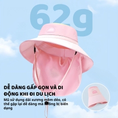 Mũ Chống Nắng Che Vai Gáy Zoyzoii Large Brim Sun Hat B63- Màu Tím