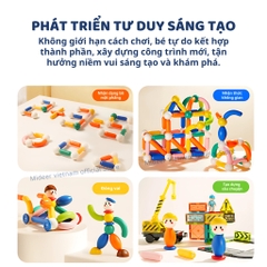 Đồ Chơi Nam Châm Xếp Hình Mideer Growth PLUS Magnetic Building Sticks 3+