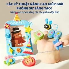 Đất Sét Tạo Hình Tự Khô Cho Bé Mideer Modeling Clay Set 8+